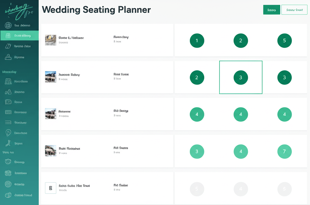Wedding Seater App Interface
